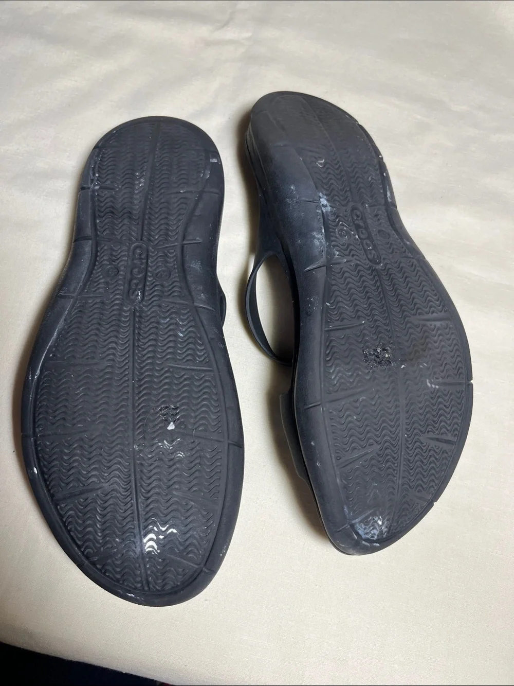 CROCS Black Dual-Strap Comfort Slide Sandals